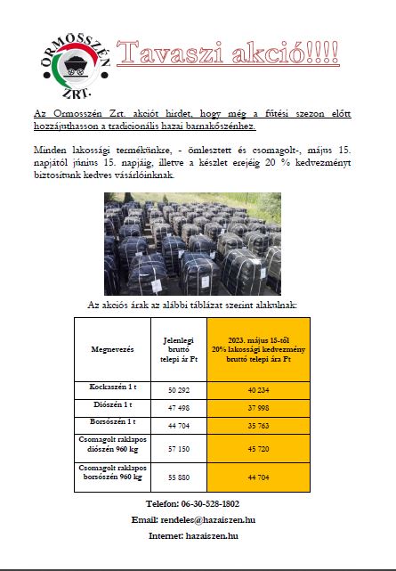 Barnakőszén program-lakossági tavaszi akció