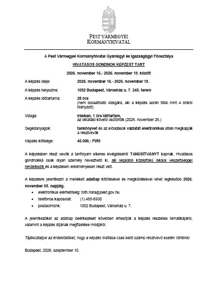 Hivatásos gondnok képzés - "Jelentkezési lap kérhető a Polgármesteri Hivatalban" Hivatásos gondnok képzés - "Jelentkezési lap kérhető a Polgármesteri Hivatalban"