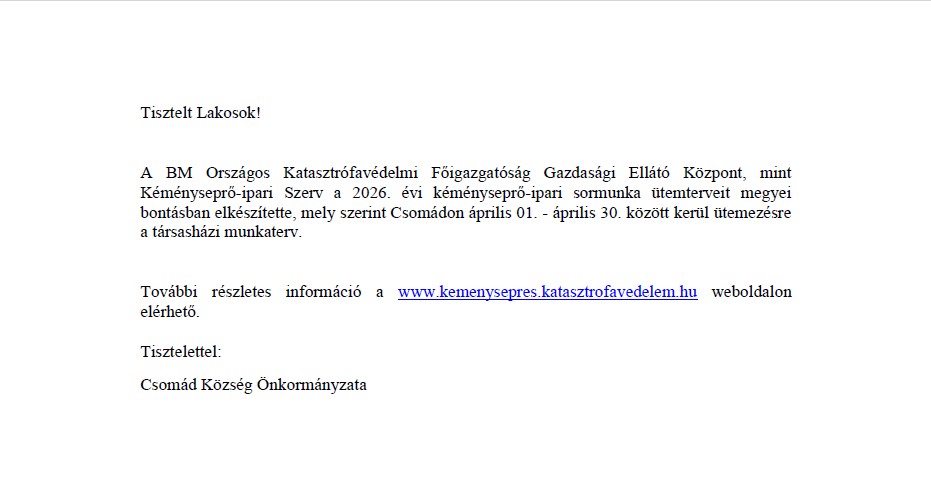 2026. évi társasházi sormunkaterv