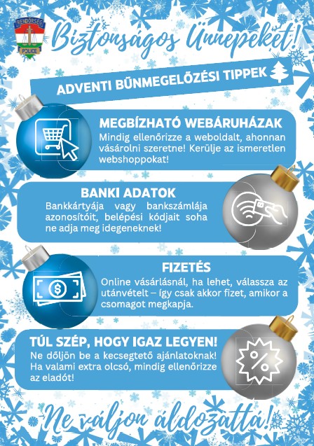 Rendőrségi - bűnmegelőzési adventi kalendárium